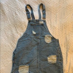 Overall jean dress